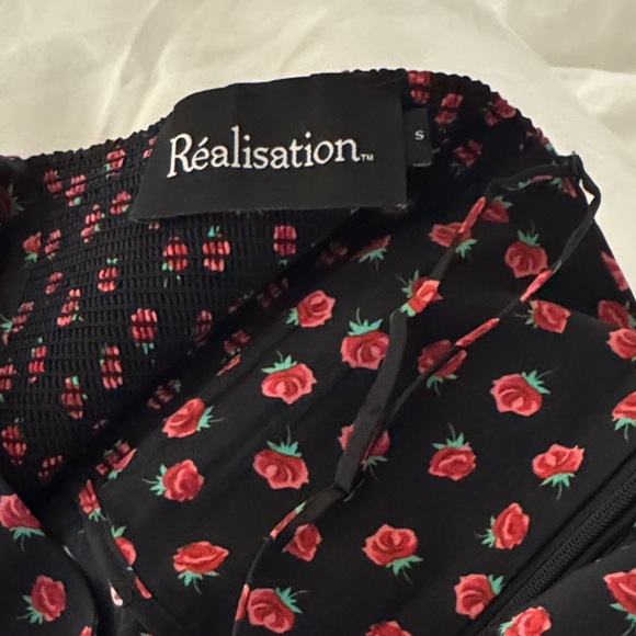 Realisation Par Alba Midi Dress with Red Floral Print - Picture 4 of 4